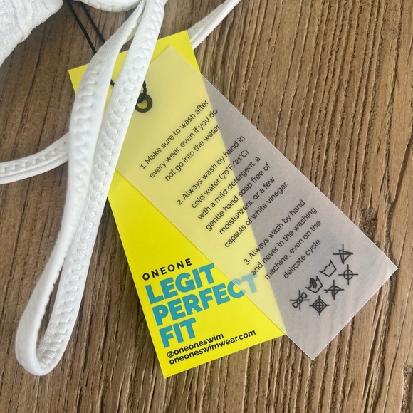 White Ribbed Bikini Bottom - Picture 6 of 10